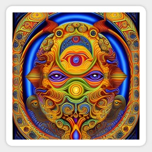 Dosed in the Machine (16) - Trippy Psychedelic Art Sticker